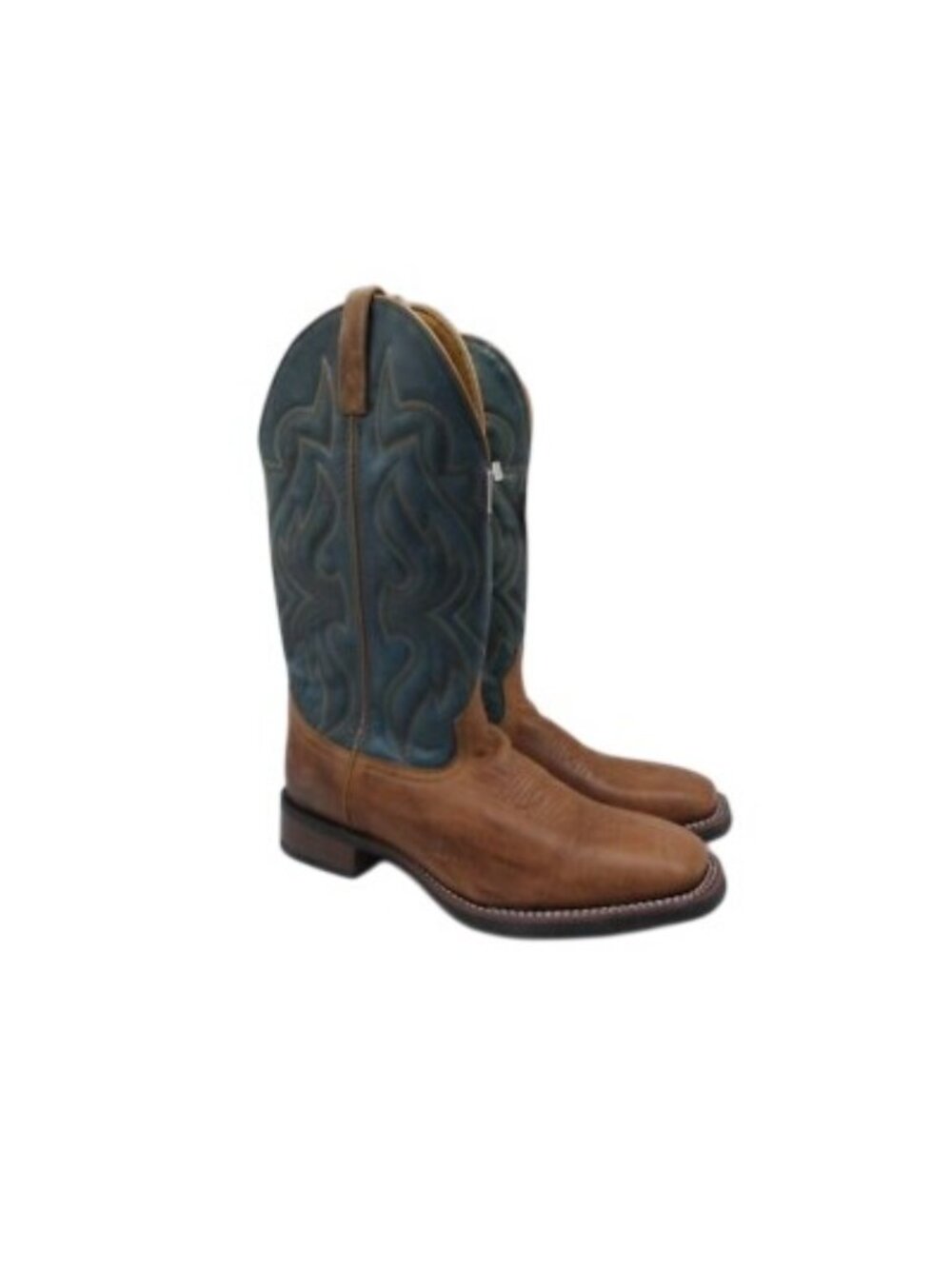 Laredo Men's 13" Pull On Western Cowboy Work Boot W0002528A Brown/Teal 9M